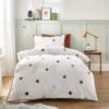 Embroidered Stars Single Duvet Cover And Pillowcase Set -furn Sale Store 30898238