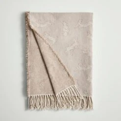 Hare Jacquard Woven Throw 130x180cm 10 Hare Jacquard Woven Throw 130x180cm -furn Sale Store 30898329 alt03