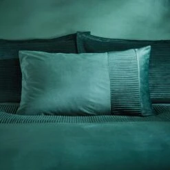 Liliana Pleated Luxury Velvet Duvet Cover And Pillowcase Set -furn Sale Store 30901217 alt01