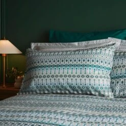 Wisley Retro Geo Sage Duvet Cover And Pillowcase Set -furn Sale Store 30901522 alt01