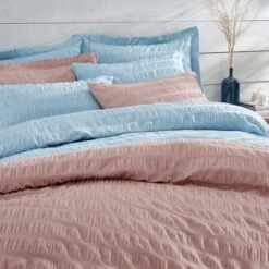 Aria Seersucker Duvet Cover And Pillowcase Set 37 Aria Seersucker Duvet Cover And Pillowcase Set -furn Sale Store 30901636 alt06
