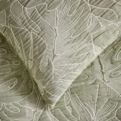 Jaden Palm Olive Duvet Cover And Pillowcase Set -furn Sale Store 30902367 alt04