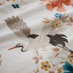 Akemi Cranes Natural Duvet Cover And Pillowcase Set 33 Akemi Cranes Natural Duvet Cover And Pillowcase Set -furn Sale Store 30902373 alt04