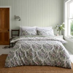 Gianna Trellis Lilac Duvet Cover And Pillowcase Set -furn Sale Store 30902404
