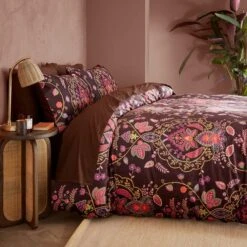 Indienne Paisley Brown Duvet Cover And Pillowcase Set -furn Sale Store 30902406 alt06