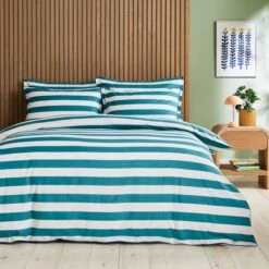 Elements Bold Stripe Cotton Duvet Cover And Pillowcase Set 30 Elements Bold Stripe Cotton Duvet Cover And Pillowcase Set -furn Sale Store 30902552