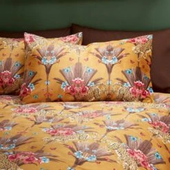Yael Jungle Leopard Ochre Duvet Cover And Pillowcase Set -furn Sale Store 30902569 alt01