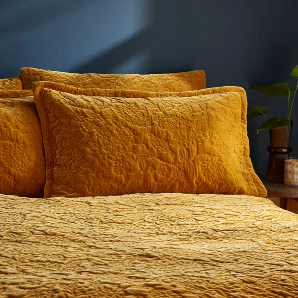 Elisa Floral Amber Oxford Pillowcase 3 Elisa Floral Amber Oxford Pillowcase