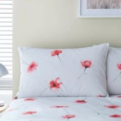 Lexi Poppy Red Duvet Cover And Pillowcase Set -furn Sale Store 30904230 alt01