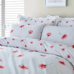 Lexi Poppy Red Duvet Cover And Pillowcase Set -furn Sale Store 30904232 alt06