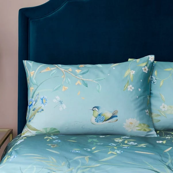 Garden Cranes Blue Duvet Cover And Pillowcase Set 12 Garden Cranes Blue Duvet Cover And Pillowcase Set - Image 10