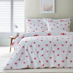 Lexi Poppy Red Duvet Cover And Pillowcase Set -furn Sale Store 30904285 alt02