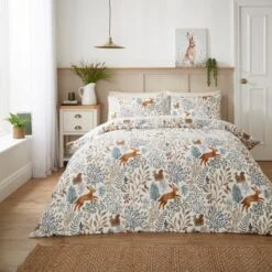 Woodland Tale Brushed Cotton Duvet Cover And Pillowcase Set 26 Woodland Tale Brushed Cotton Duvet Cover And Pillowcase Set -furn Sale Store 30907913