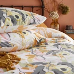 Furn. Huerta Orange Duvet Cover And Pillowcase Set -furn Sale Store 30912331 alt01