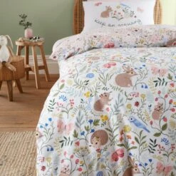 RHS Garden Animals Multicoloured Reversible Duvet Cover And Pillowcase Set 17 RHS Garden Animals Multicoloured Reversible Duvet Cover And Pillowcase Set -furn Sale Store 30913679 alt03