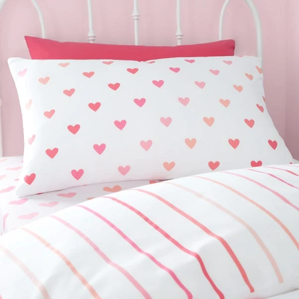 Catherine Lansfield Set Of 2 Hearts And Stripes Reversible Duvet Cover And Pillowcase Sets 11 Catherine Lansfield Set Of 2 Hearts And Stripes Reversible Duvet Cover And Pillowcase Sets - Image 9