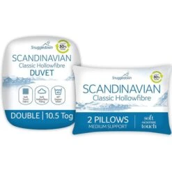 Snuggledown Scandinavian Hollowfibre 10.5 Tog Duvet And Pillow Set -furn Sale Store 30914697 alt01