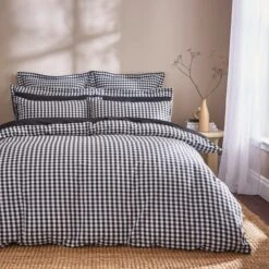 Portloe Woven Gingham Duvet Cover & Pillowcase Set 40 Portloe Woven Gingham Duvet Cover & Pillowcase Set -furn Sale Store 30915764