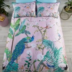 Soiree Peacock Jungle 200 Thread Count Cotton Duvet Cover And Pillowcase Set 30 Soiree Peacock Jungle 200 Thread Count Cotton Duvet Cover And Pillowcase Set -furn Sale Store 30916018 alt06