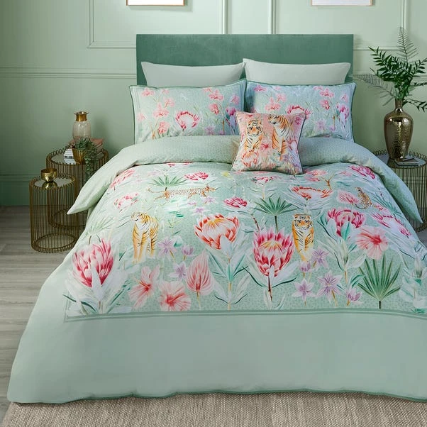 Soiree Tropical Leopard 200 Thread Count Duvet Cover And Pillowcase Set 7 Soiree Tropical Leopard 200 Thread Count Duvet Cover And Pillowcase Set - Image 5
