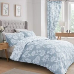 Dreams And Drapes Chrysanthemum Reversible Duvet Cover And Pillowcase Set -furn Sale Store 30916080