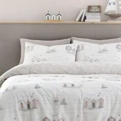Fusion Beach Huts Duvet Cover And Pillowcase Set 15 Fusion Beach Huts Duvet Cover And Pillowcase Set -furn Sale Store 30916244 alt01