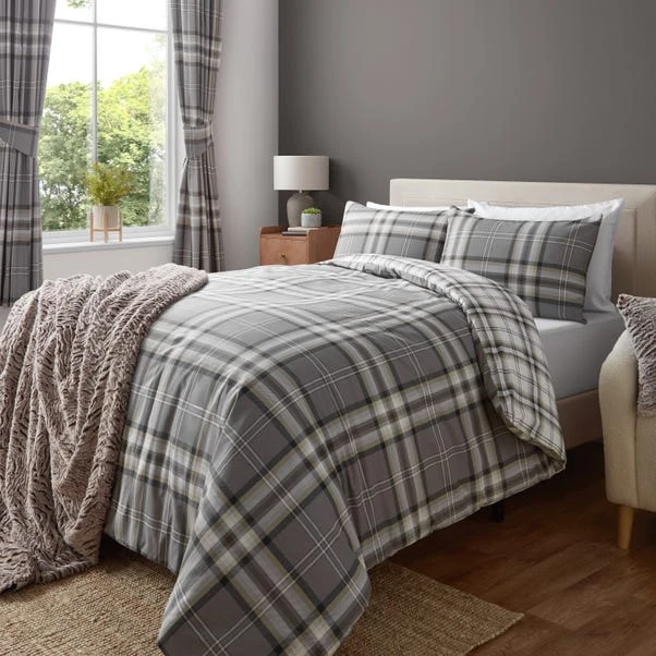 Catherine Lansfield Kelso Check Duvet Cover & Pillowcase Set 15 Catherine Lansfield Kelso Check Duvet Cover & Pillowcase Set - Image 13