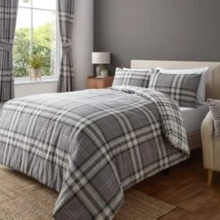 Catherine Lansfield Kelso Check Duvet Cover & Pillowcase Set 35 Catherine Lansfield Kelso Check Duvet Cover & Pillowcase Set -furn Sale Store 30918249 alt01