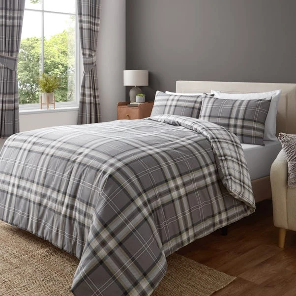 Catherine Lansfield Kelso Check Duvet Cover & Pillowcase Set 16 Catherine Lansfield Kelso Check Duvet Cover & Pillowcase Set - Image 14
