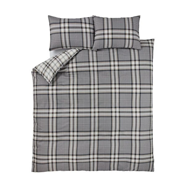 Catherine Lansfield Kelso Check Duvet Cover & Pillowcase Set 8 Catherine Lansfield Kelso Check Duvet Cover & Pillowcase Set - Image 6