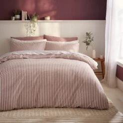 Portloe Stripe Cotton Duvet Cover & Pillowcase Set 34 Portloe Stripe Cotton Duvet Cover & Pillowcase Set -furn Sale Store 30921102