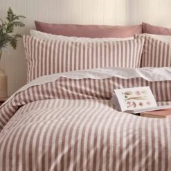 Portloe Stripe Cotton Duvet Cover & Pillowcase Set 35 Portloe Stripe Cotton Duvet Cover & Pillowcase Set -furn Sale Store 30921102 alt01