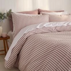 Portloe Stripe Cotton Duvet Cover & Pillowcase Set 38 Portloe Stripe Cotton Duvet Cover & Pillowcase Set -furn Sale Store 30921102 alt07
