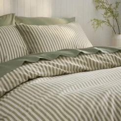 Portloe Stripe Cotton Duvet Cover & Pillowcase Set 24 Portloe Stripe Cotton Duvet Cover & Pillowcase Set -furn Sale Store 30922253 alt03