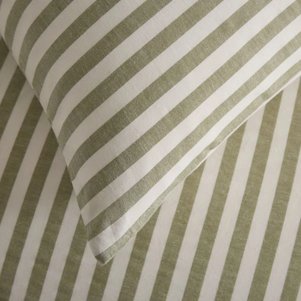 Portloe Stripe Cotton Duvet Cover & Pillowcase Set 7 Portloe Stripe Cotton Duvet Cover & Pillowcase Set - Image 5