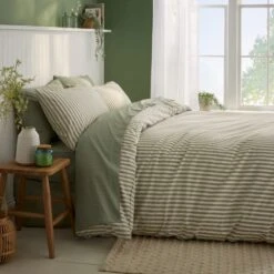 Portloe Stripe Cotton Duvet Cover & Pillowcase Set 27 Portloe Stripe Cotton Duvet Cover & Pillowcase Set -furn Sale Store 30922253 alt08