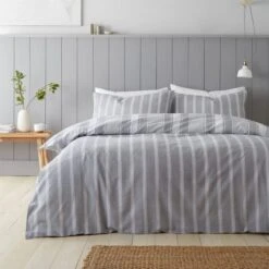 Bianca Ticking Stripe Brushed Cotton Duvet Cover And Pillowcase Set 30 Bianca Ticking Stripe Brushed Cotton Duvet Cover And Pillowcase Set -furn Sale Store 30925142 alt02