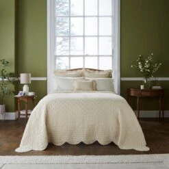 Dorma Soft Scalloped Bedspread -furn Sale Store 30927685