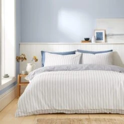 Fairford Ticking Stripe Duvet Cover & Pillowcase Set -furn Sale Store 30928315 alt02