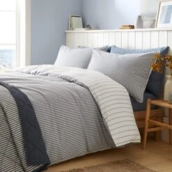 Fairford Ticking Stripe Duvet Cover & Pillowcase Set -furn Sale Store 30928315 alt09