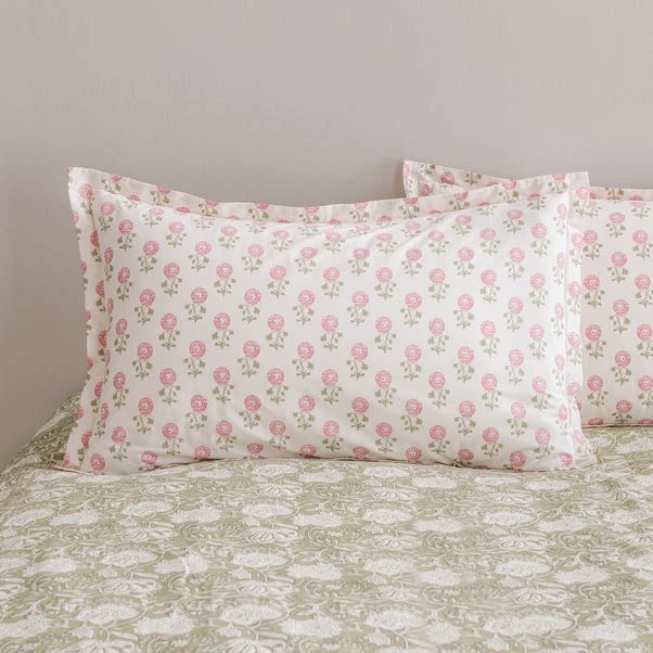 Lizzy Tile Cotton Oxford Pillowcase 3 Lizzy Tile Cotton Oxford Pillowcase
