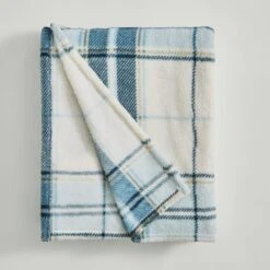 Printed Check Fleece Throw -furn Sale Store 30928609 alt02