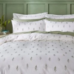Harper Stem Floral 144 Thread Count Cotton Duvet Cover & Pillowcase Set -furn Sale Store 30929293 alt02