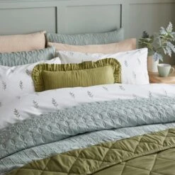 Harper Stem Floral 144 Thread Count Cotton Duvet Cover & Pillowcase Set -furn Sale Store 30929293 alt07