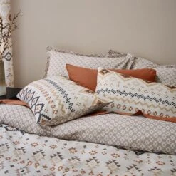 Jabari Aztec 144 Thread Count Reversible Duvet Cover & Pillowcase Set 37 Jabari Aztec 144 Thread Count Reversible Duvet Cover & Pillowcase Set -furn Sale Store 30929294 alt06