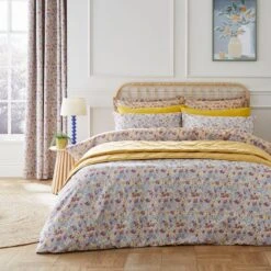 Hannah Retro Ditsy 100% Cotton Duvet Cover And Pillowcase Set 35 Hannah Retro Ditsy 100% Cotton Duvet Cover And Pillowcase Set -furn Sale Store 30930154 alt07