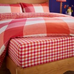Sophie Robinson Mini Picnic Plaid 100% Cotton Fitted Sheet -furn Sale Store 30930258
