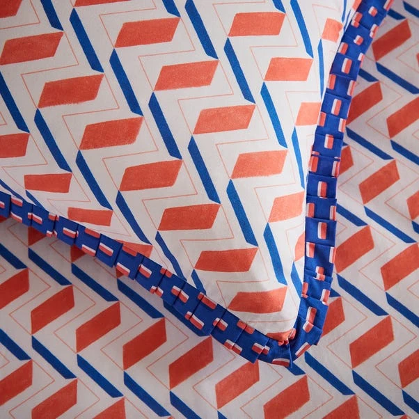 Sophie Robinson Zig Zag 100% Cotton Duvet Cover & Pillowcase Set 6 Sophie Robinson Zig Zag 100% Cotton Duvet Cover & Pillowcase Set - Image 4