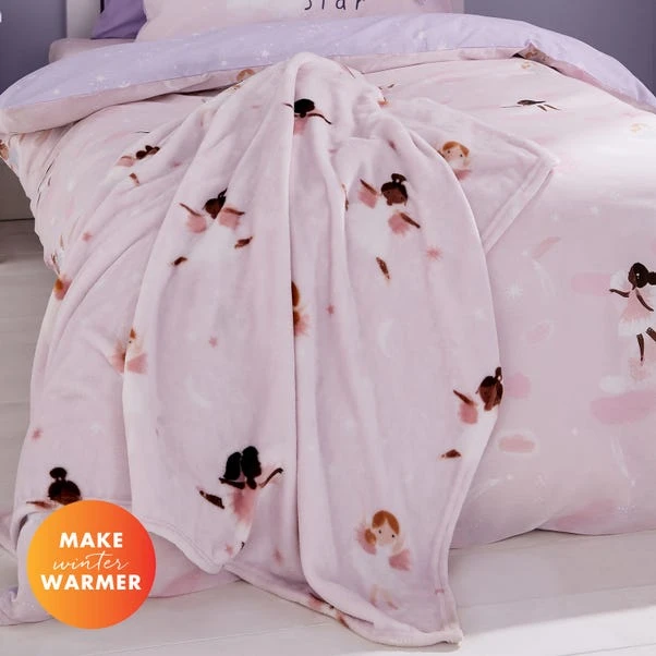 Catherine Lansfield Dancing Fairies Throw 130cm X 170cm 4 Catherine Lansfield Dancing Fairies Throw 130cm X 170cm - Image 2