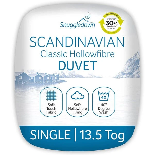 Snuggledown Scandinavian Hollowfibre 13.5 Tog Winter Duvet 10 Snuggledown Scandinavian Hollowfibre 13.5 Tog Winter Duvet - Image 8